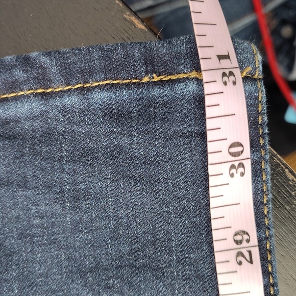 Levis Classic Straight Denim Jeans Size 10 Long Stretch Dark Wash - Picture 9 of 9